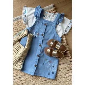 Robe bébé en jean bleue Océan d'amour - PETIT BEGUIN