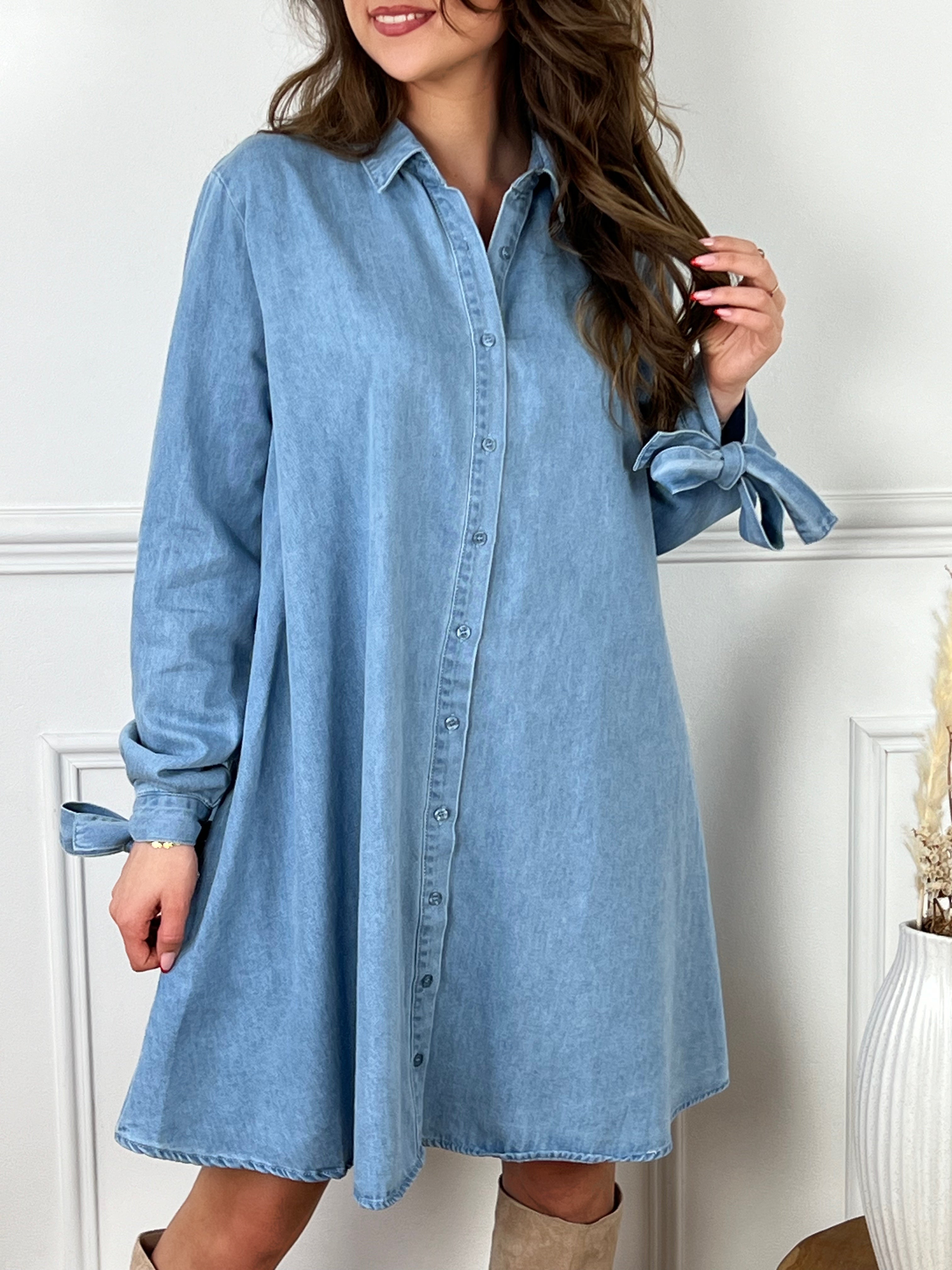 Robe courte en jean : Oana