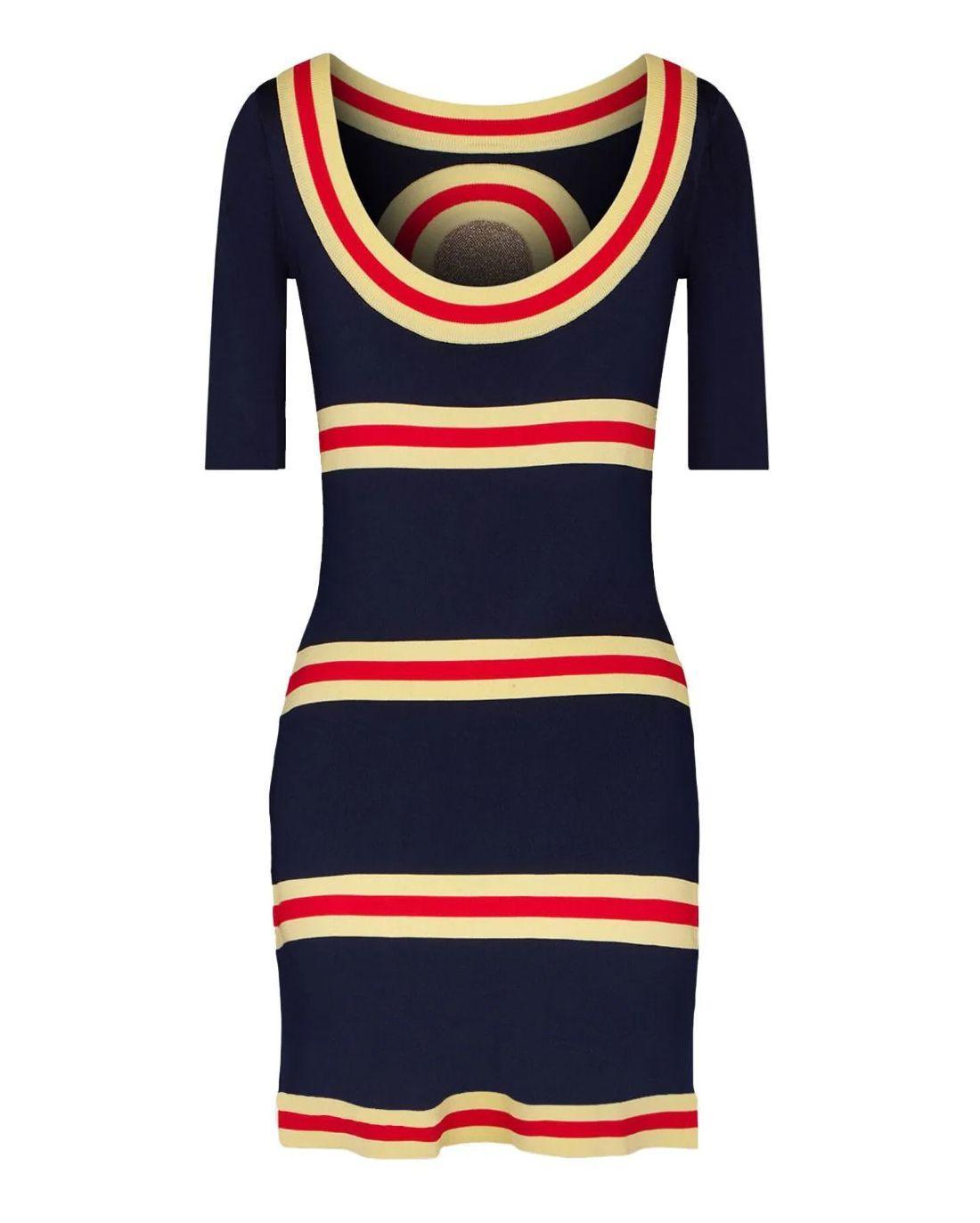 ROBE COURTE NAVY/GOLD - Paco Rabanne | Chez Maman Rouen