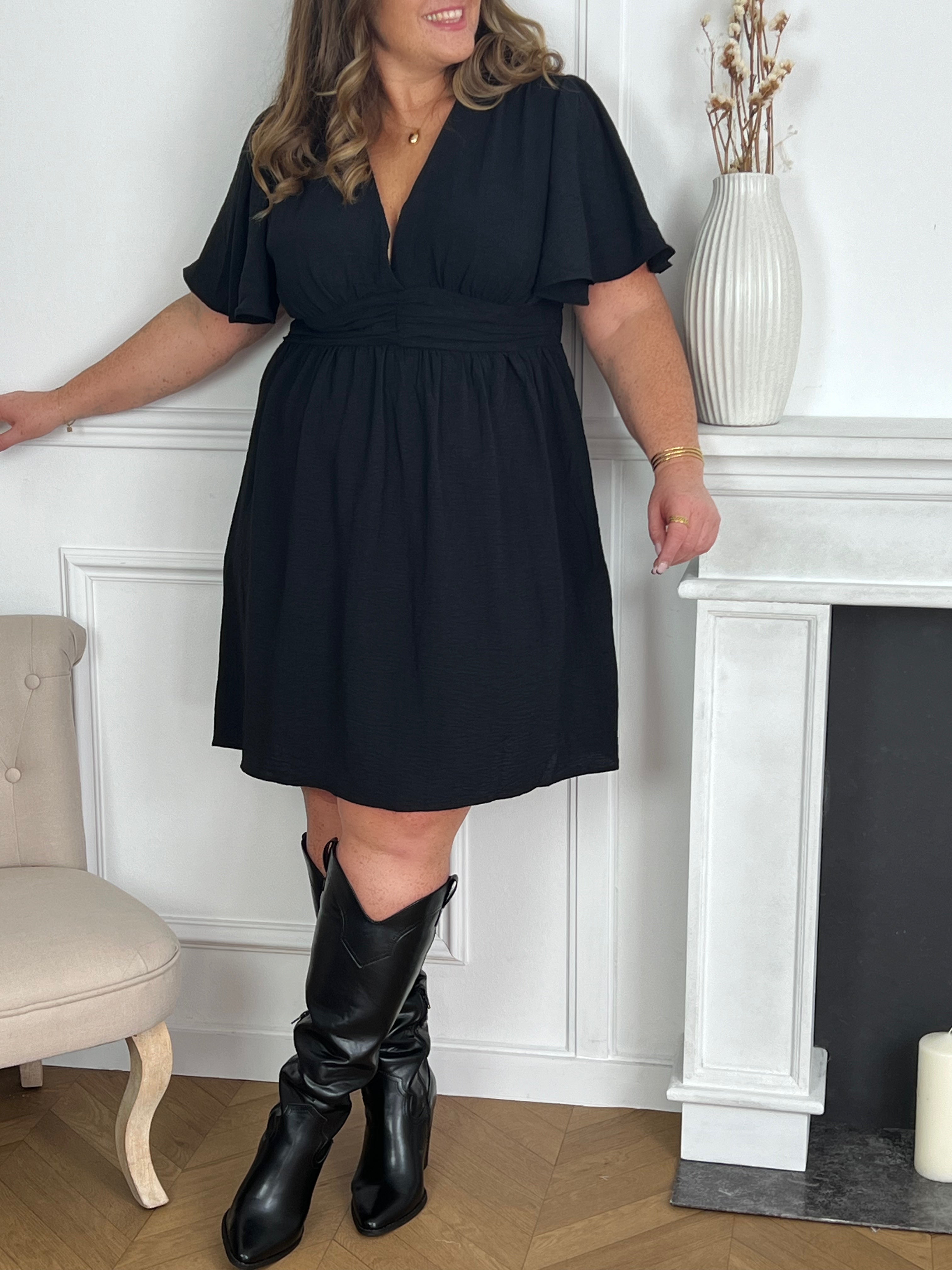 Robe courte noire : Brenda