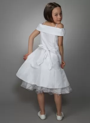 Robe cérémonie fille - bébé Pétale blanche fleur noire