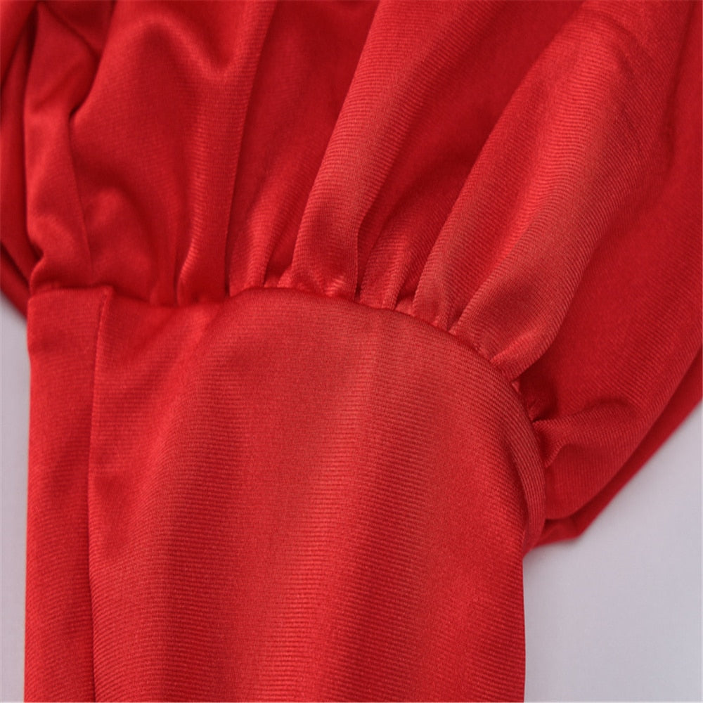 Robe de soirée rouge élégante Rasha