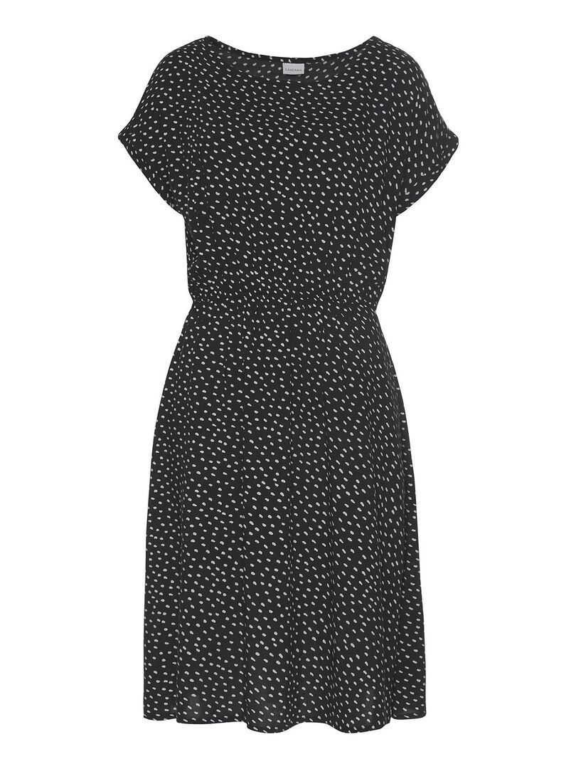 Robe estivale manches courtes Black And White - Noir