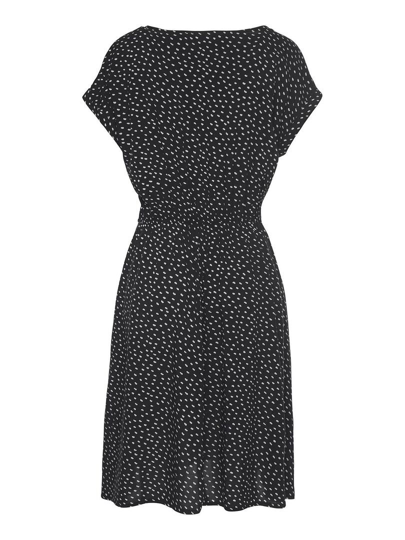 Robe estivale manches courtes Black And White - Noir