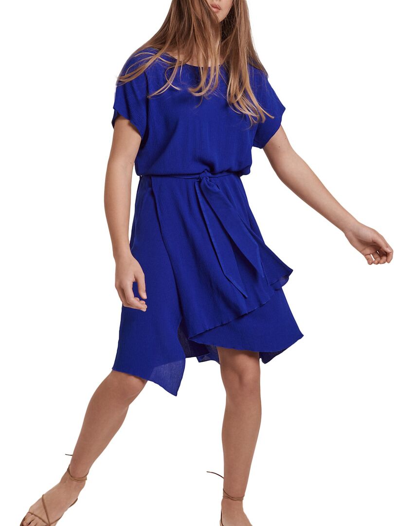 Robe estivale manches courtes Nice - Bleu