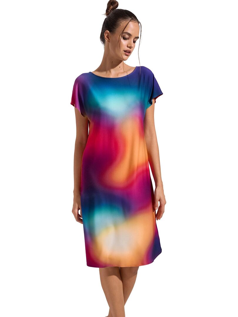 Robe estivale manches courtes Olympia - Multicolore