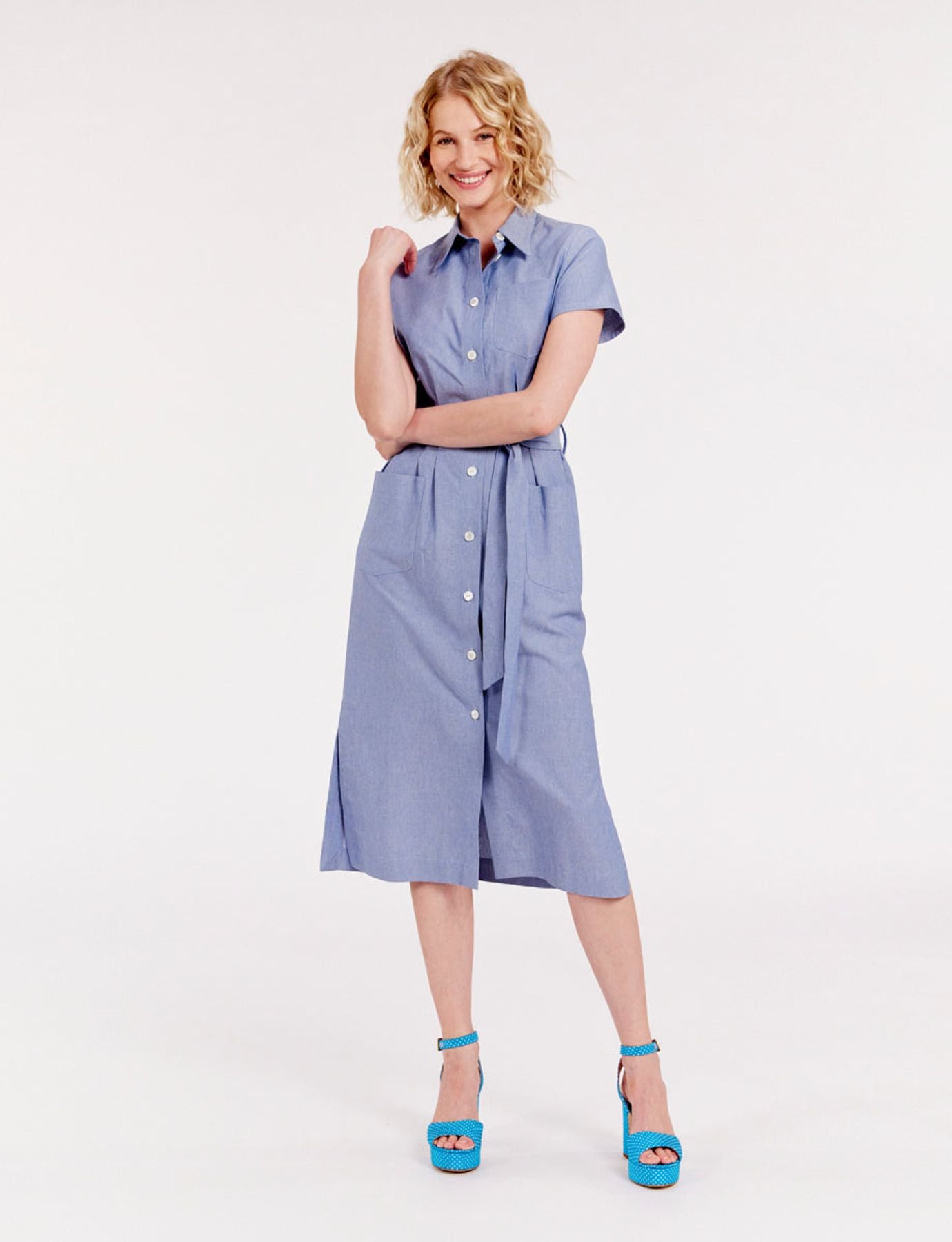 Robe Ethel droite bleue