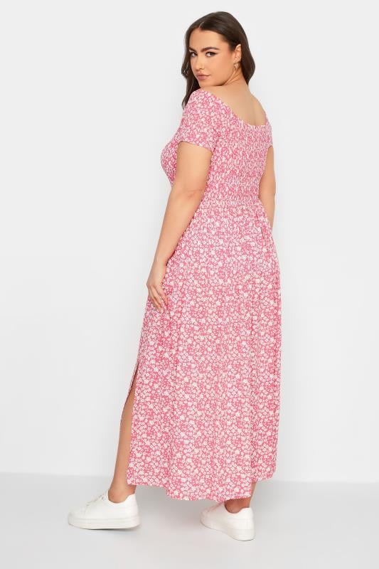 Robe Floral Maxi Rose Encolure Bardot