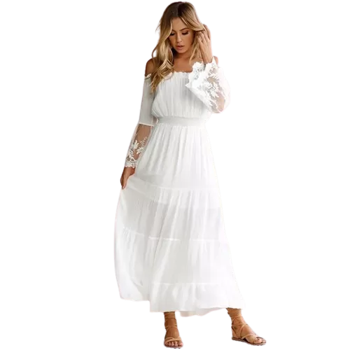 Robe Longue Col Bardot