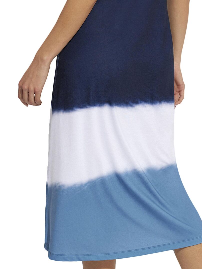 Robe longue estivale manches courtes Complementos - Bleu marine