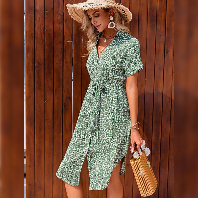 Robe Maxi Bohème Verte