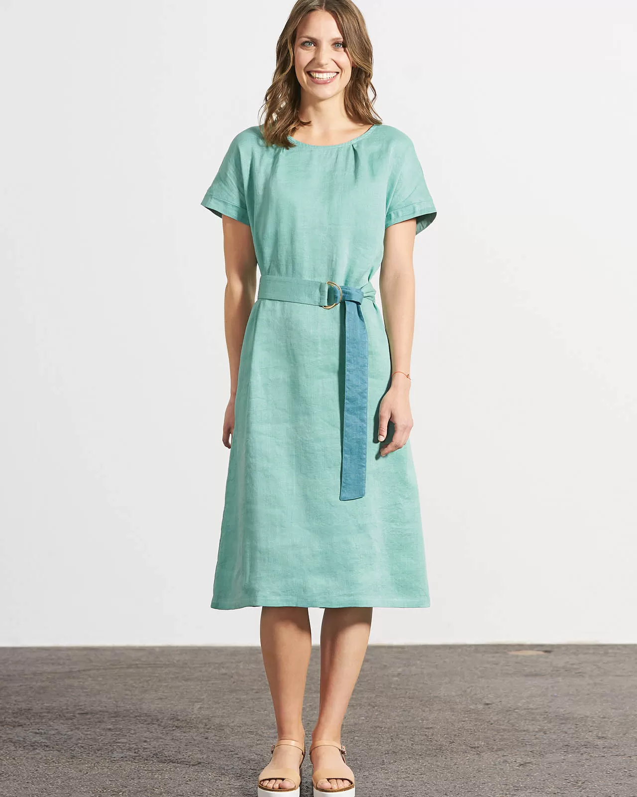 Robe midi "184" - chanvre (80%) et coton bio (20%)