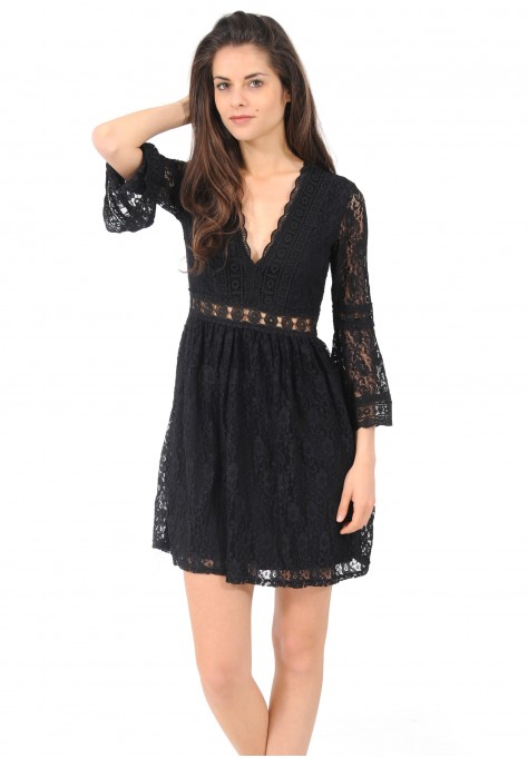 Robe noire dentelle