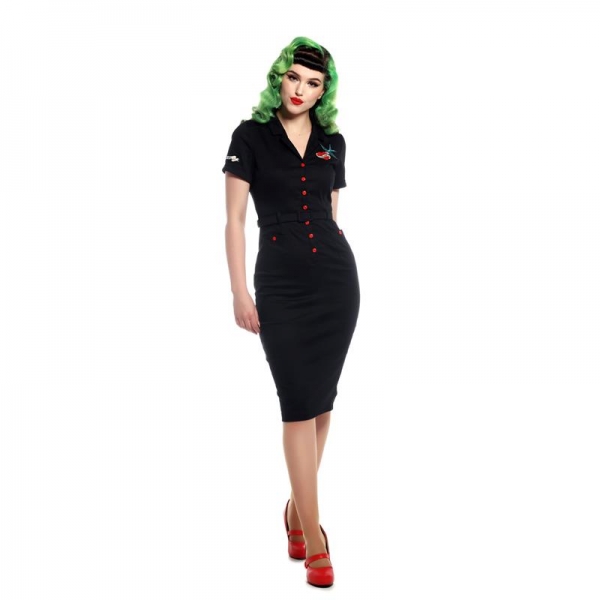 Robe pin-up hirondelles rockabilly Collectif clothing.