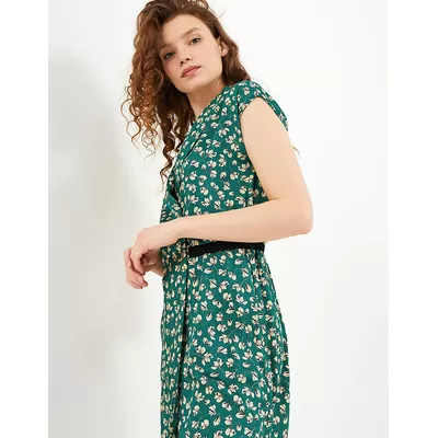 Robe vert menthe - imprimé floral - ICODE