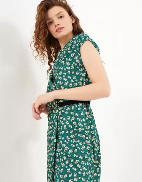 Robe vert menthe - imprimé floral - ICODE