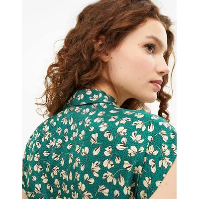 Robe vert menthe - imprimé floral - ICODE