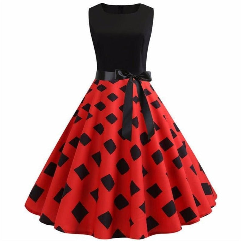 Robe vintage Jupe Rouge & Noire