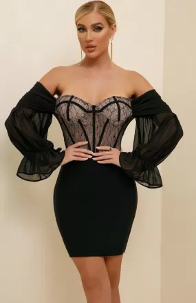 Robe à Corset longue manches