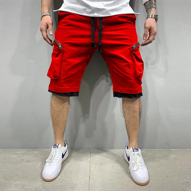 Short avec poches zippées pour homme