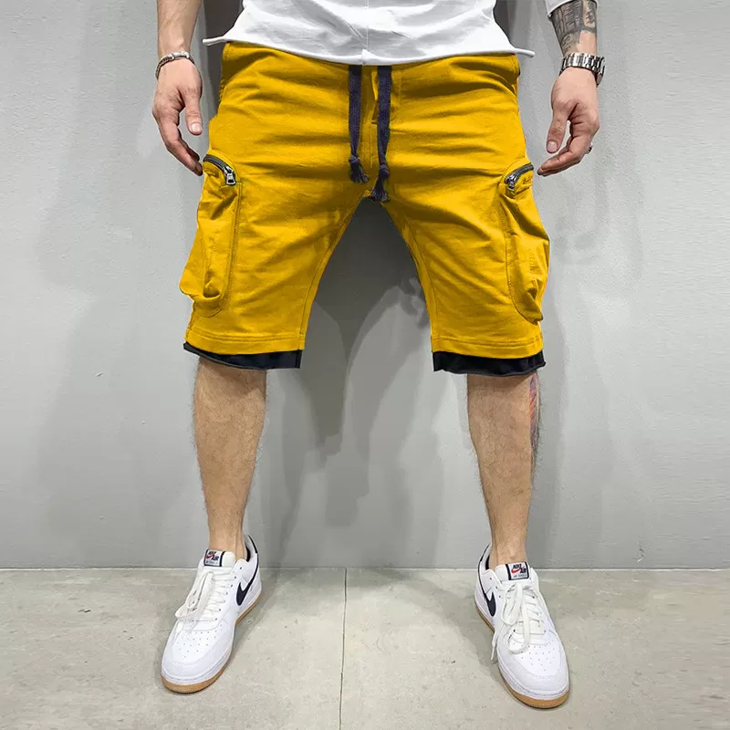 Short avec poches zippées pour homme