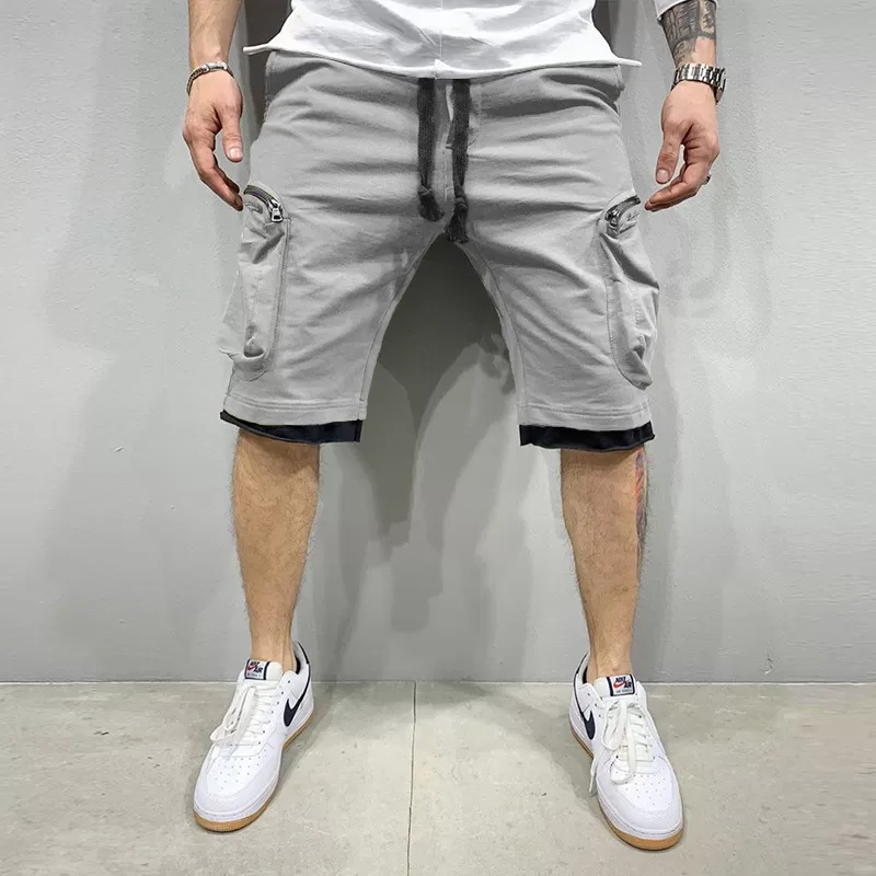 Short avec poches zippées pour homme