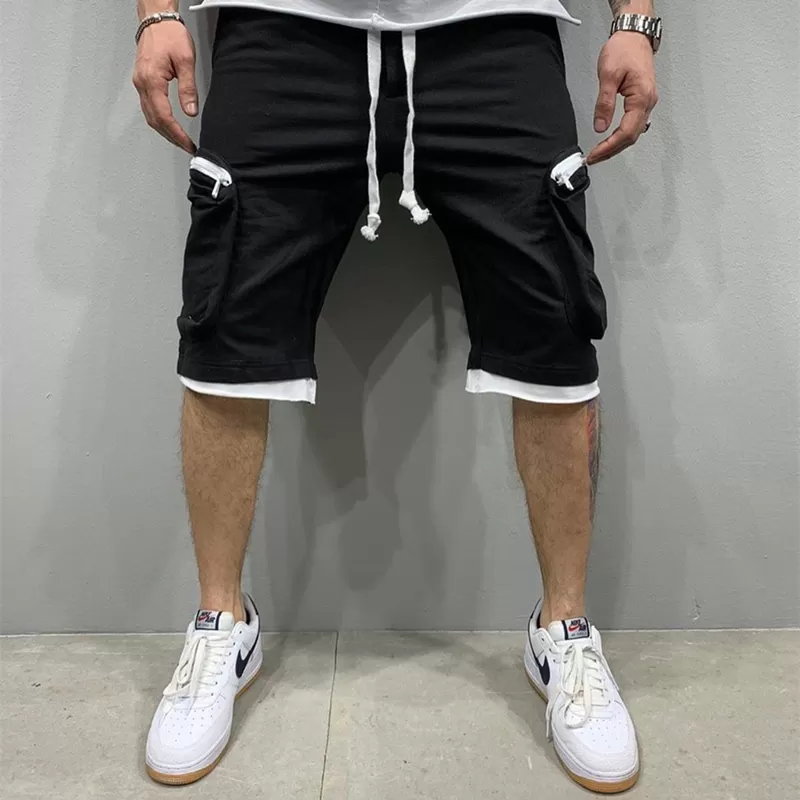 Short avec poches zippées pour homme