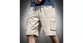 Short cargo couleur unie pour hommes