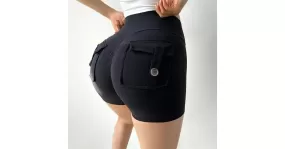 Short de sport à poches pour femme