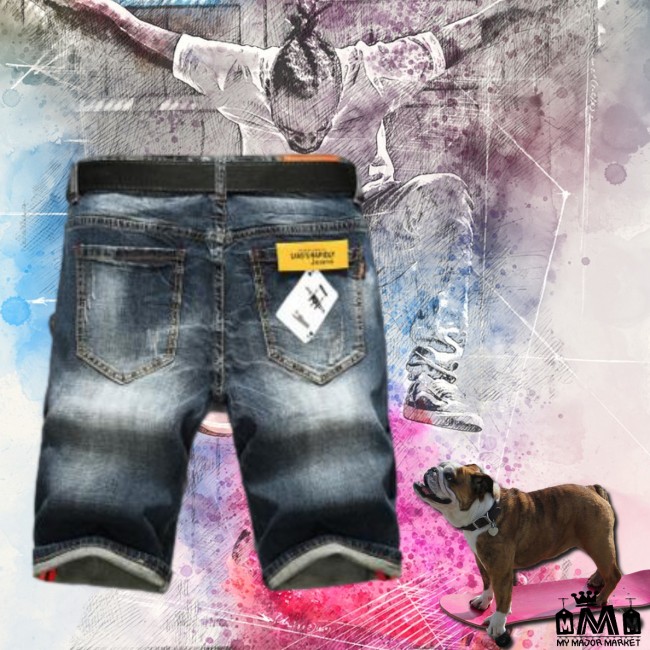 SHORT DESIGN HOMME - JEAN STRECH - STREETWEAR