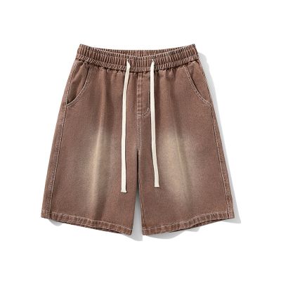  Short en denim ample droit et décontracté pour homme