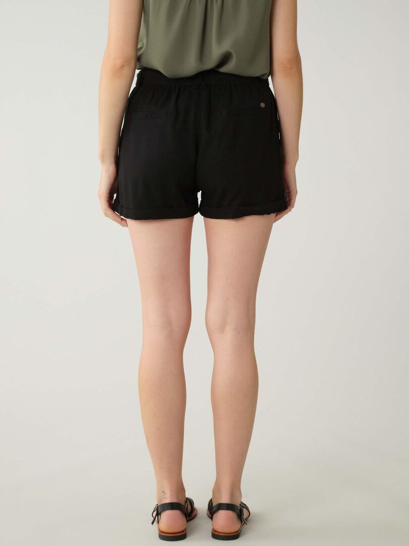 Short en viscose pour femme 'Deeluxe' - Noir