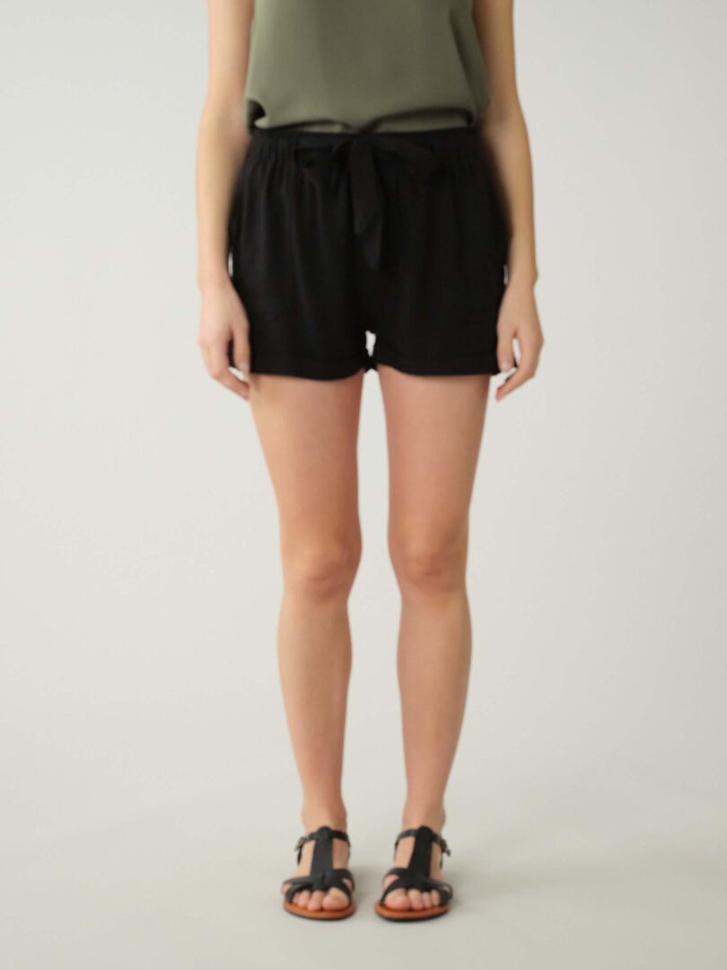 Short en viscose pour femme 'Deeluxe' - Noir