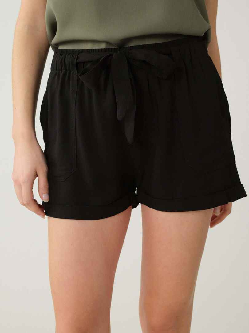 Short en viscose pour femme 'Deeluxe' - Noir