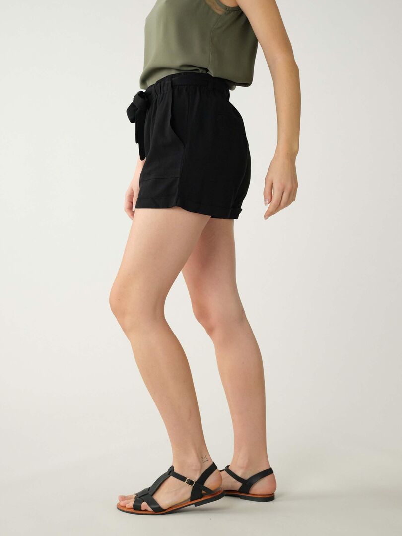 Short en viscose pour femme 'Deeluxe' - Noir