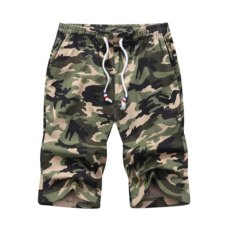 Short motif camouflage militaire pour homme