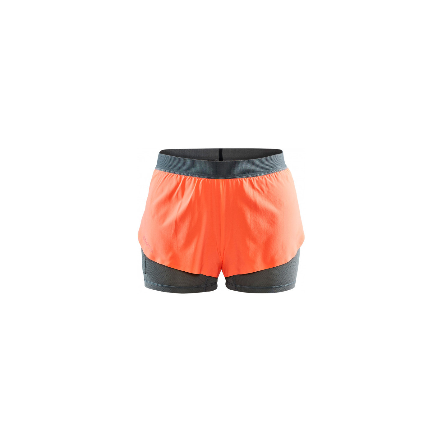 Short Running CRAFT Femme Vent 2-in-1 Racing Corail PE 2020