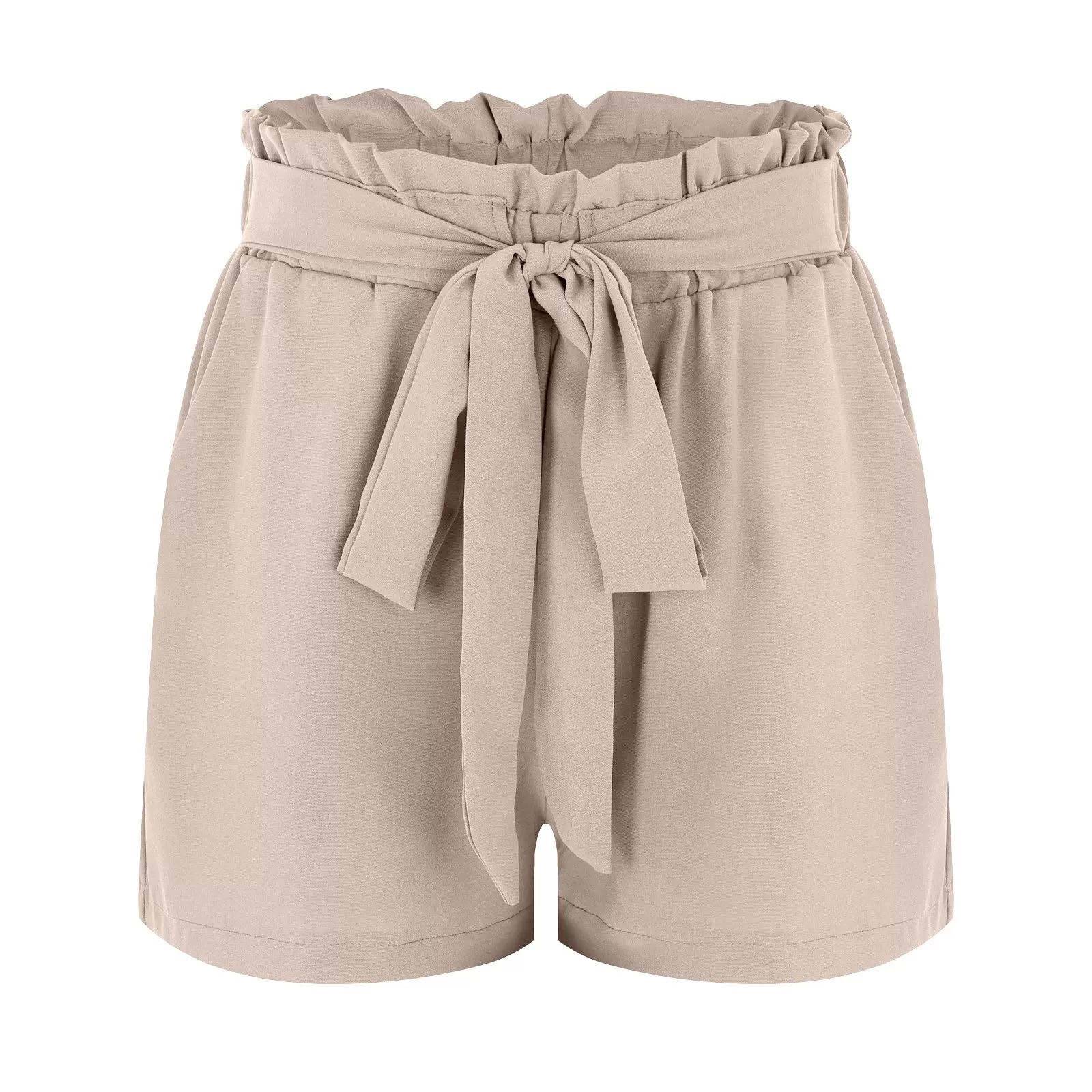 Short taille haute à volants pour femme