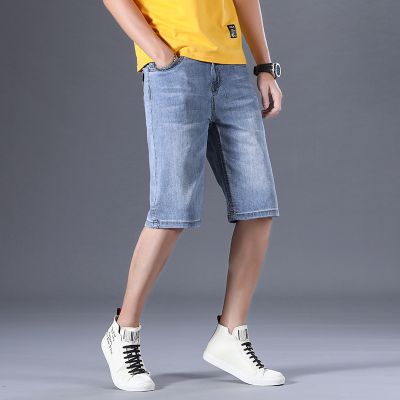 Shorts en jean à coupe droite pour homme