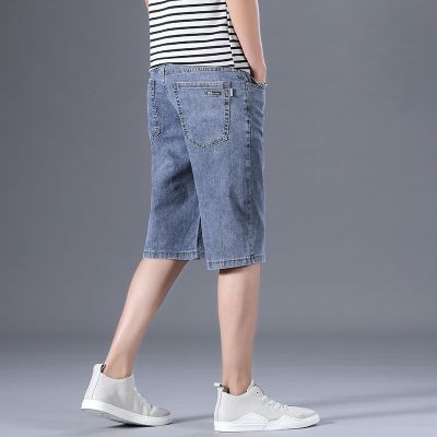 Shorts en jean à coupe droite pour homme