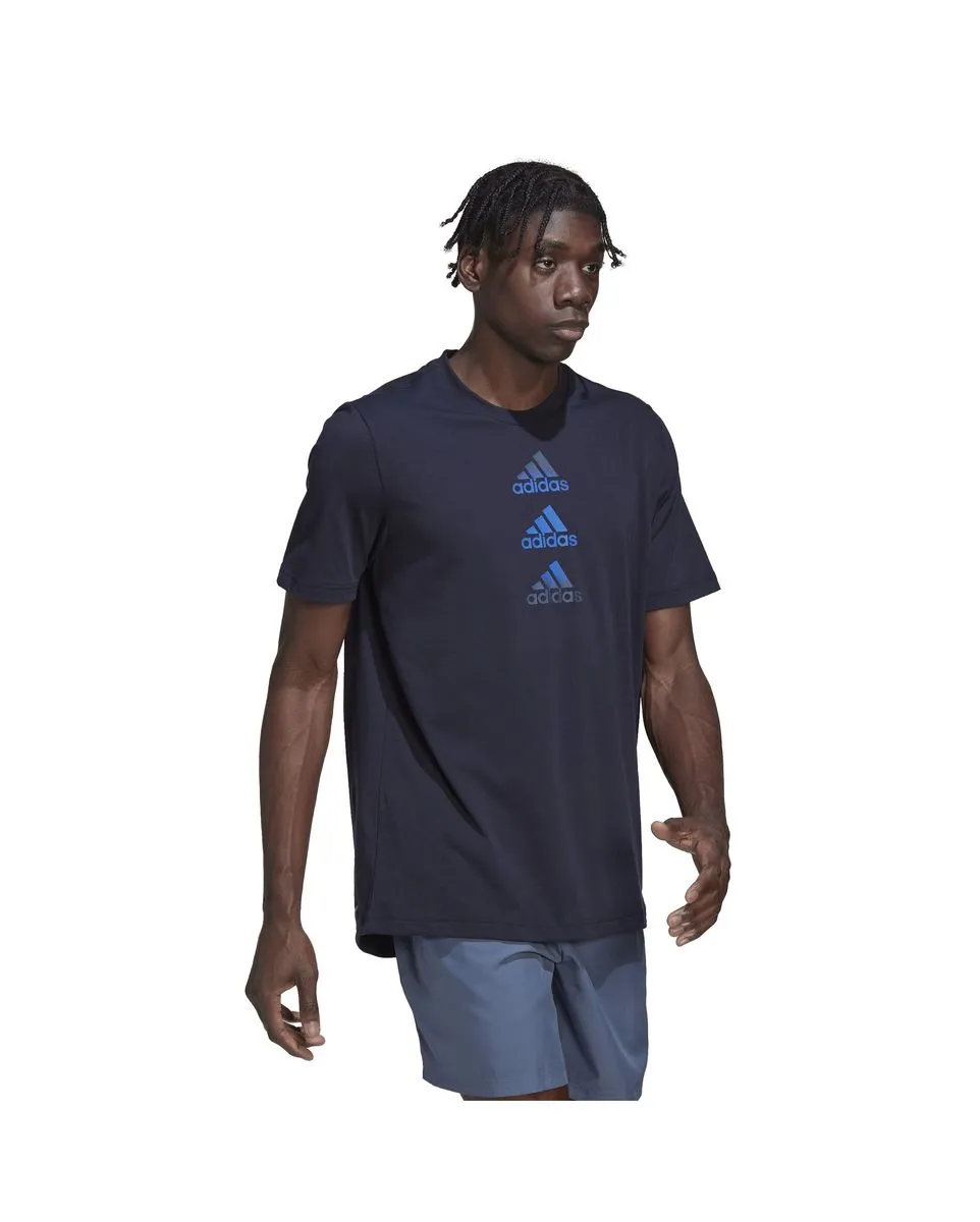 Tee shirt manche courte Homme D2M LOGO TEE Bleu