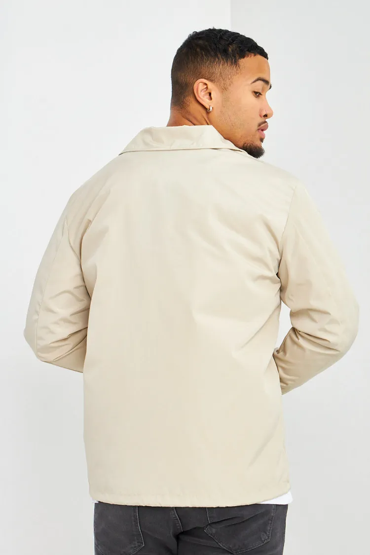 Veste beige imperméable ajustable