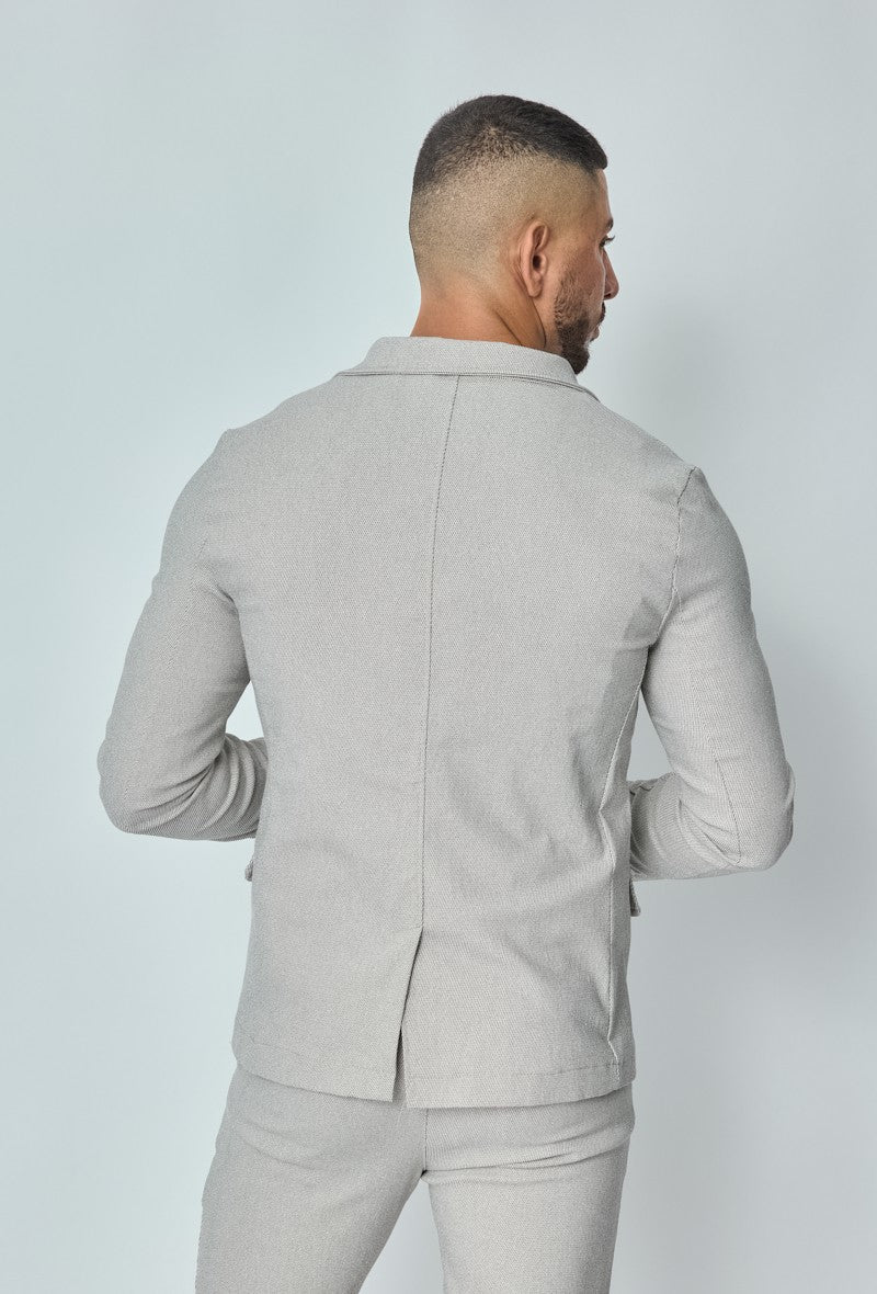 Veste blazer stretch à uni