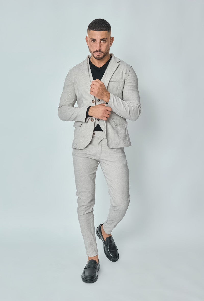 Veste blazer stretch à uni