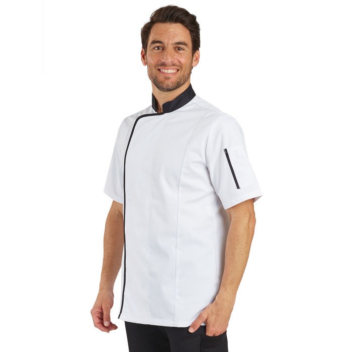 Veste de cuisine manches courtes homme Adrien