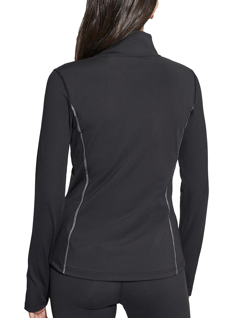 Veste de sport zippée manches longues Tech ST4 - Noir