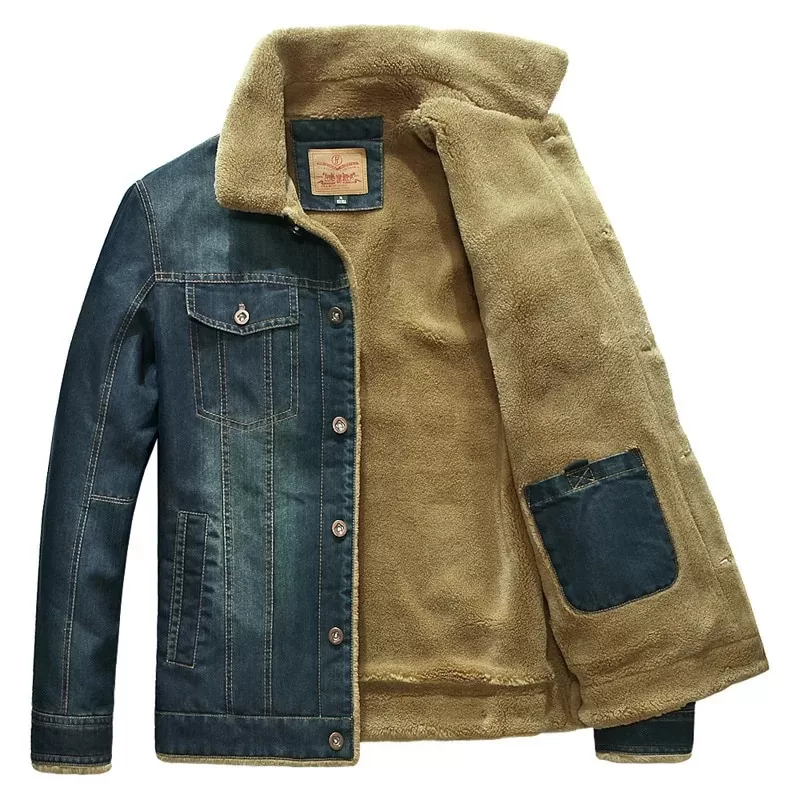 Veste en jean avec doublure pour homme