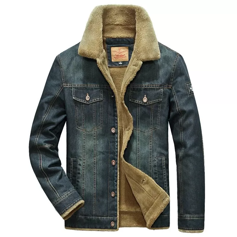 Veste en jean avec doublure pour homme