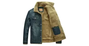 Veste en jean avec doublure pour homme