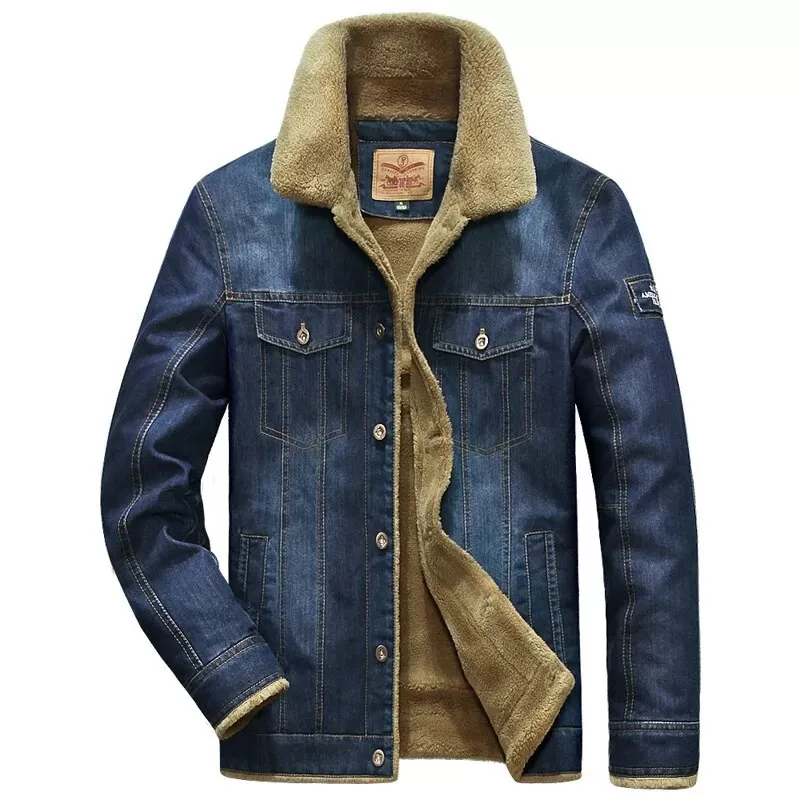 Veste en jean avec doublure pour homme